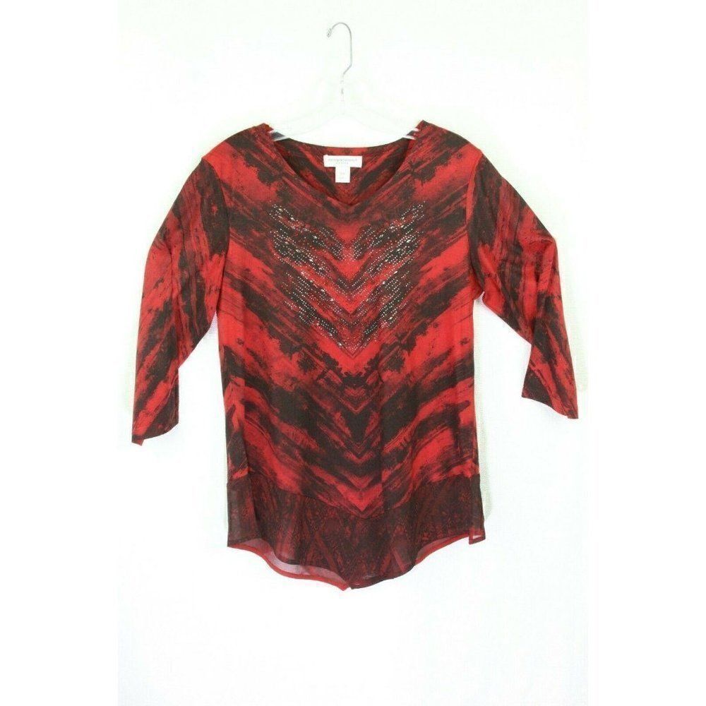 Christopher & Banks V-Neck Ruffle Top